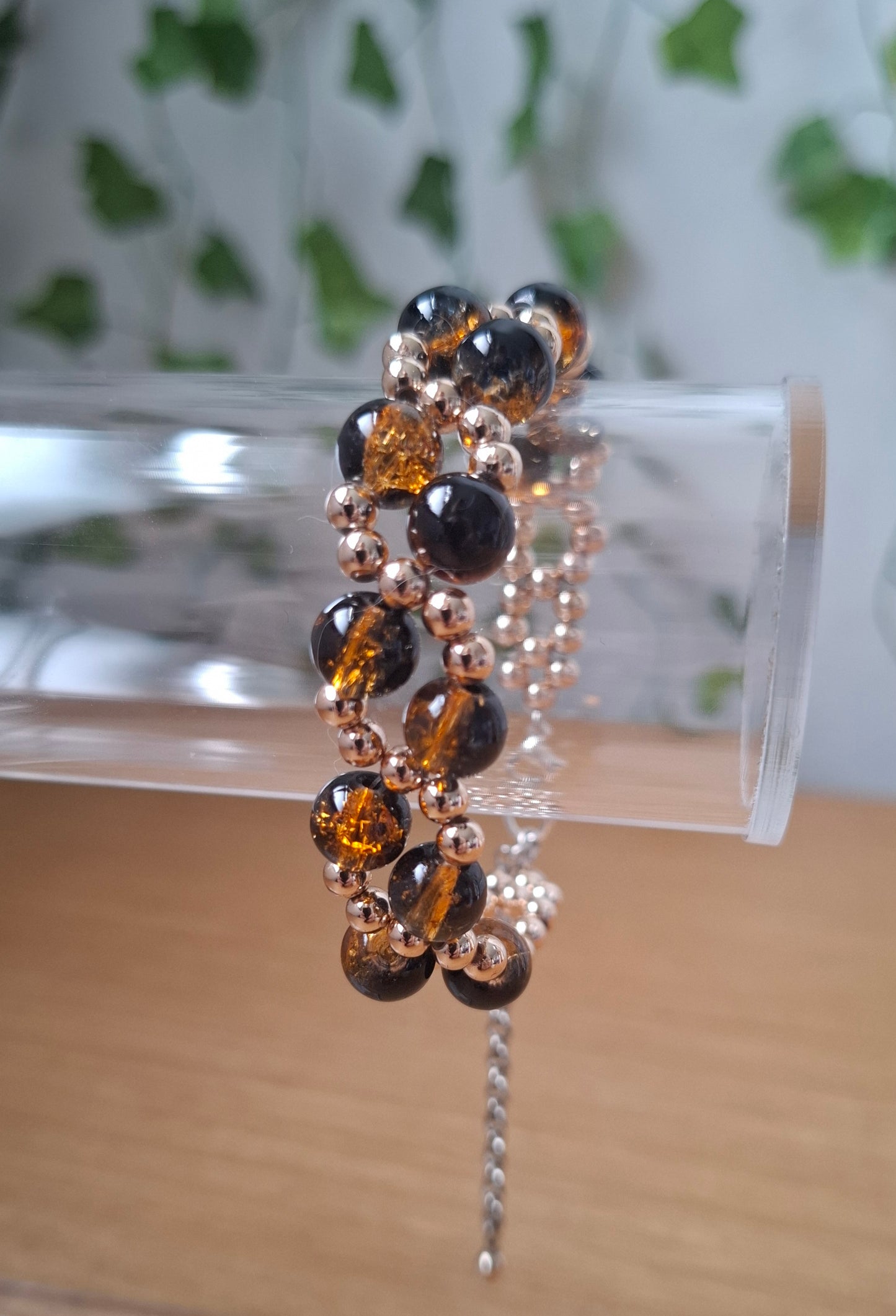 Glass Bead Twist Bracelet