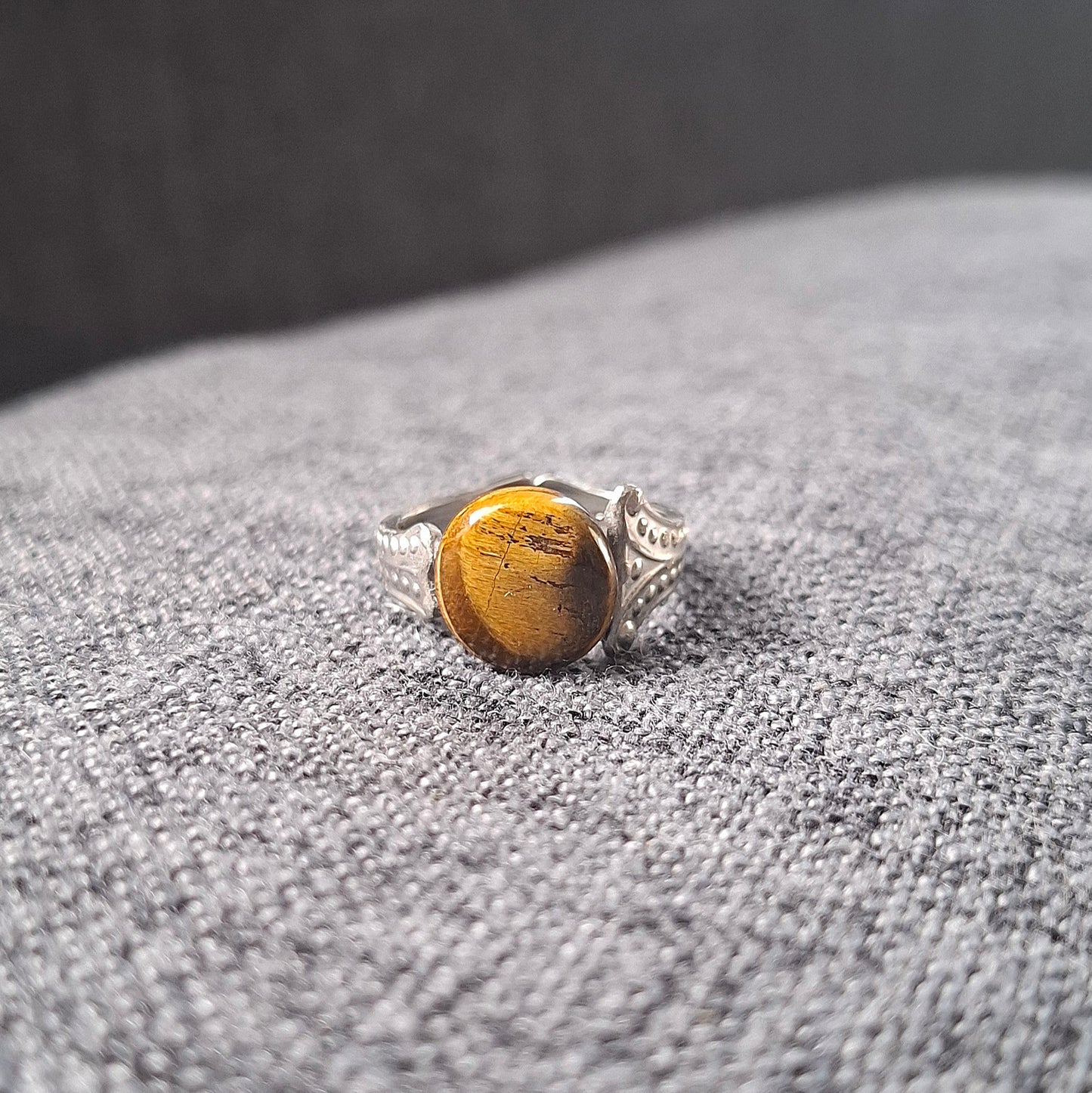 Tigers Eye Asymmetrical Ring