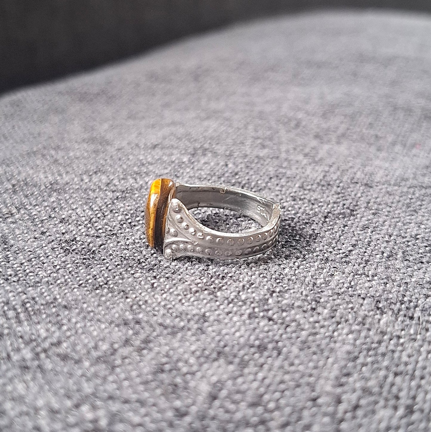 Tigers Eye Asymmetrical Ring